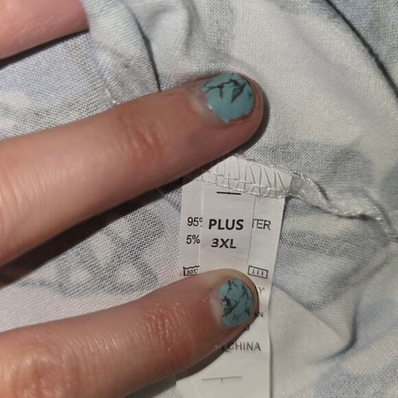 Blue and White Sundress Plus Size 3XL - Picture 4 of 4